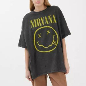 Nirvana Destroyed Gray T-Shirt Dress